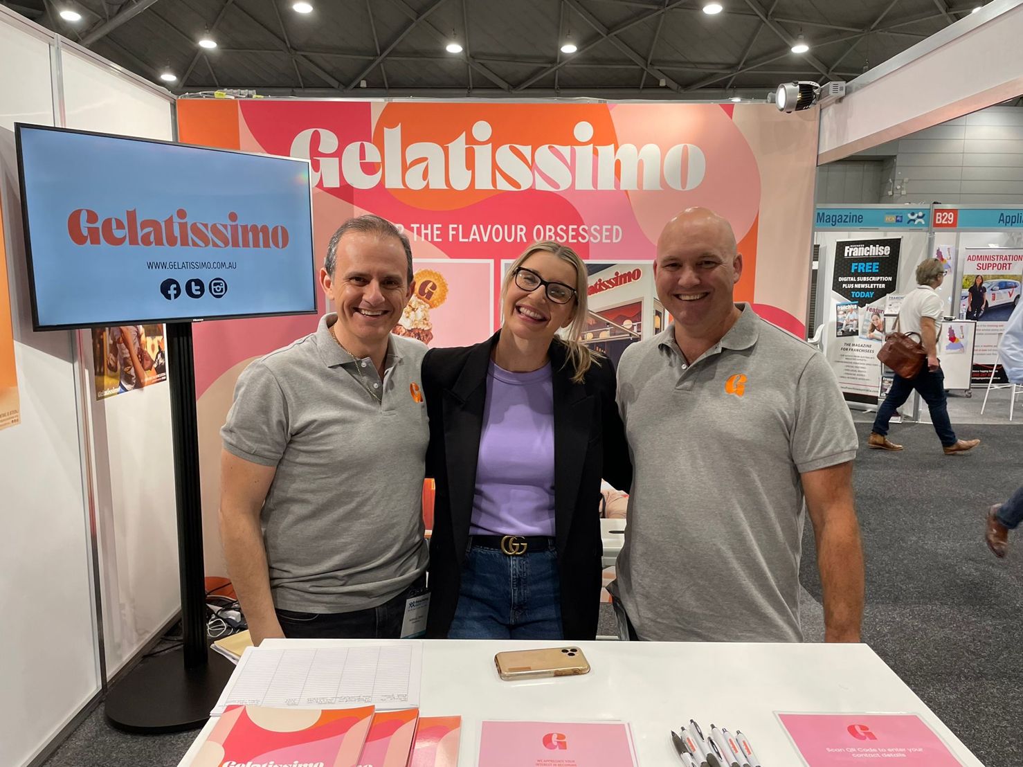 Zoe at the Gelatissimo franchise expo